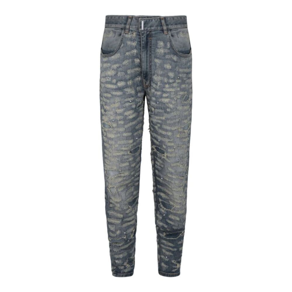 Givenchy Destroyed Skinny Jeans Blue Mens